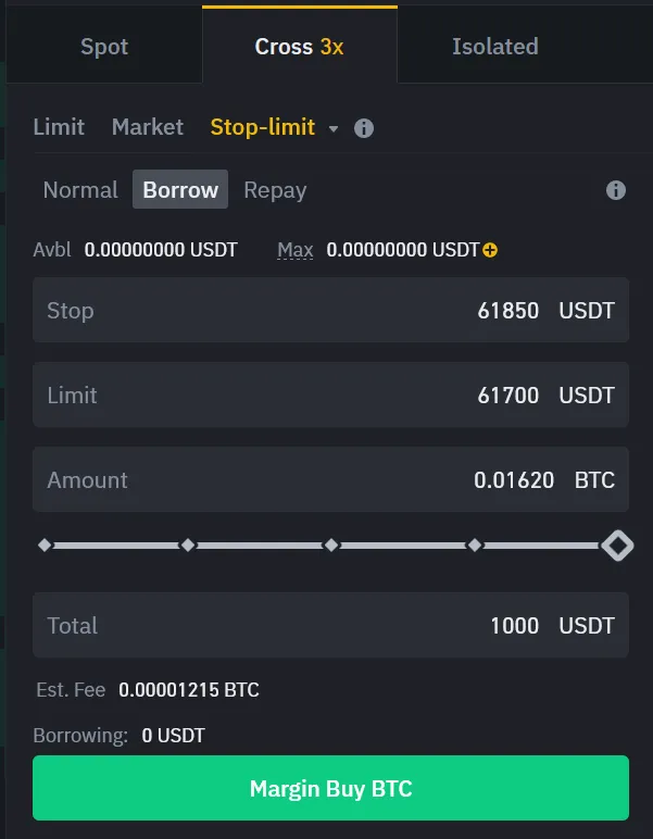 Margin Trading example. Centralized Exchanges.